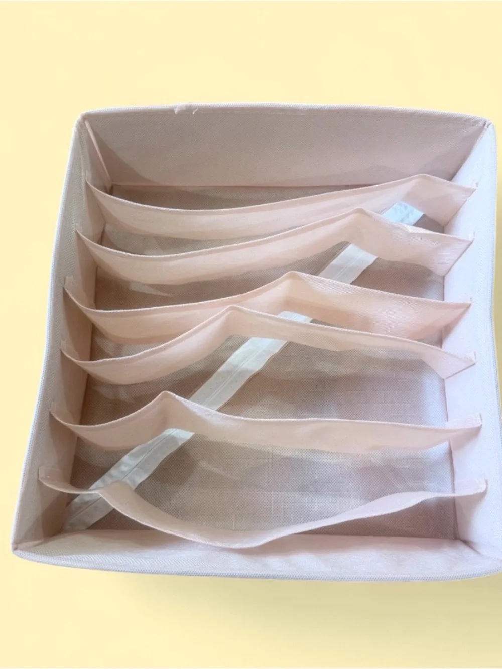 SHEIN Pink Fabric Drawer Organizer with 6 Dividers
